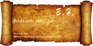 Bodisch Héla névjegykártya